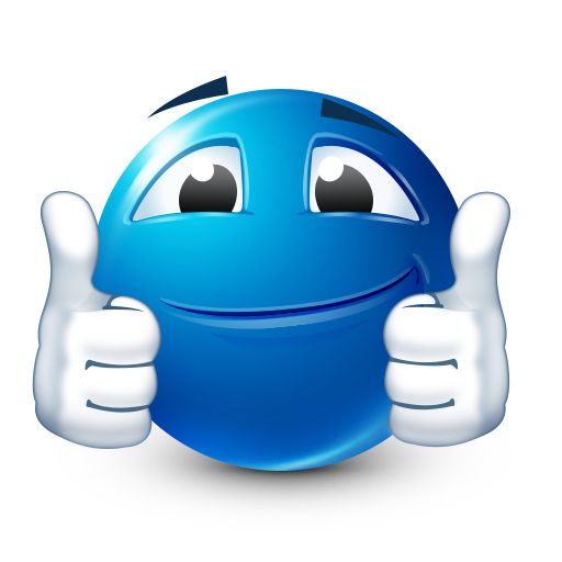 Blue thumbs up emoji